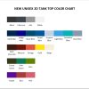 tank top color chart - Coldplay Merch